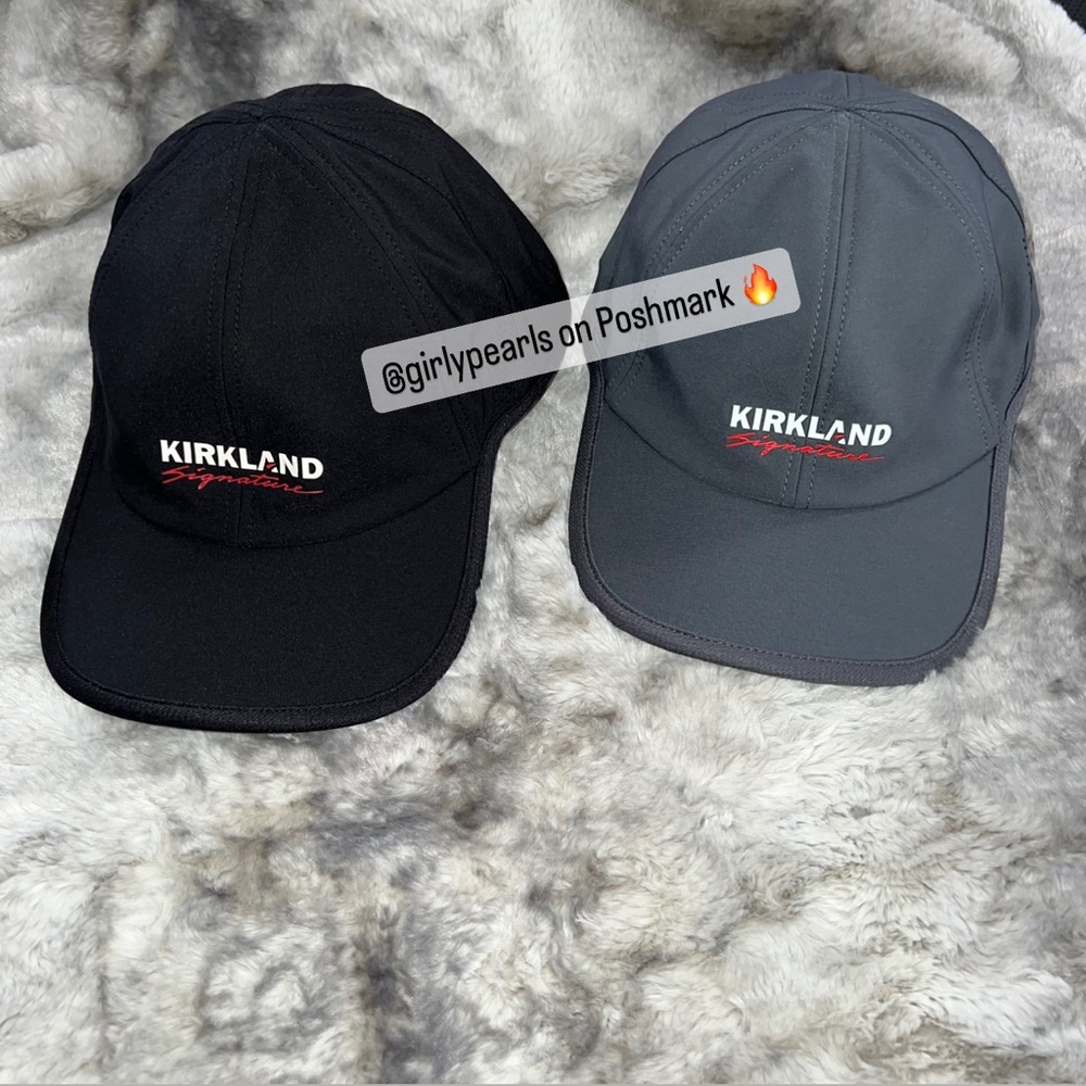 Kirkland Signature Unisex Logo Hat 2 Hats Black & Gray NEW